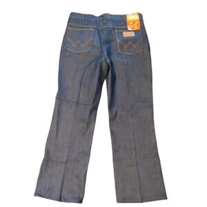 80s Deadstock NOS Wrangler Stretch Denim Boot Jean 34x30 Dark Cowboy 1w930nv 489